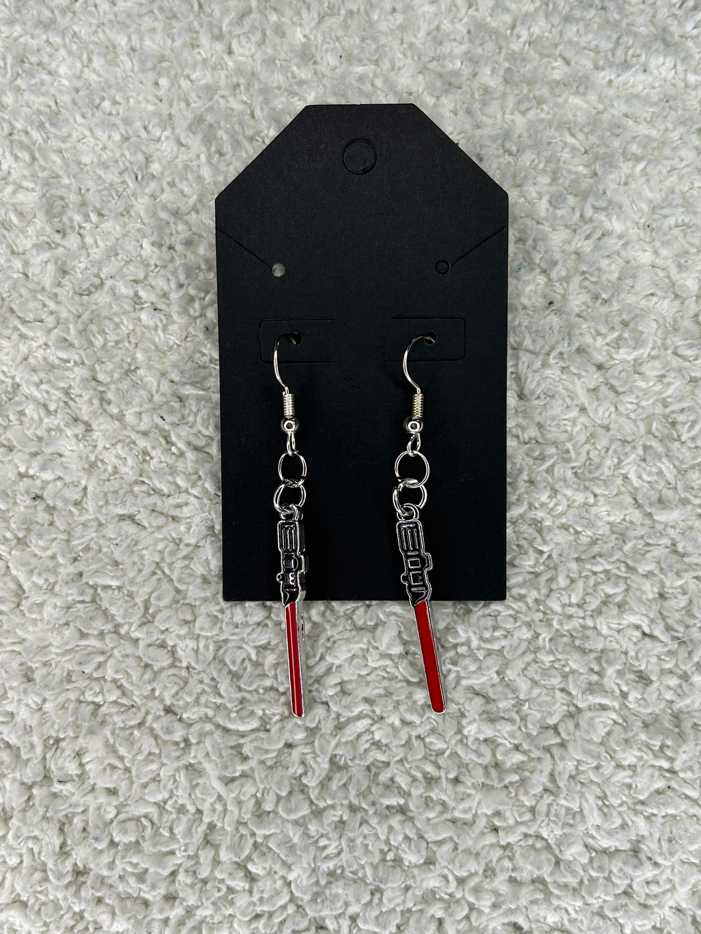 Red Lightsaber Earrings