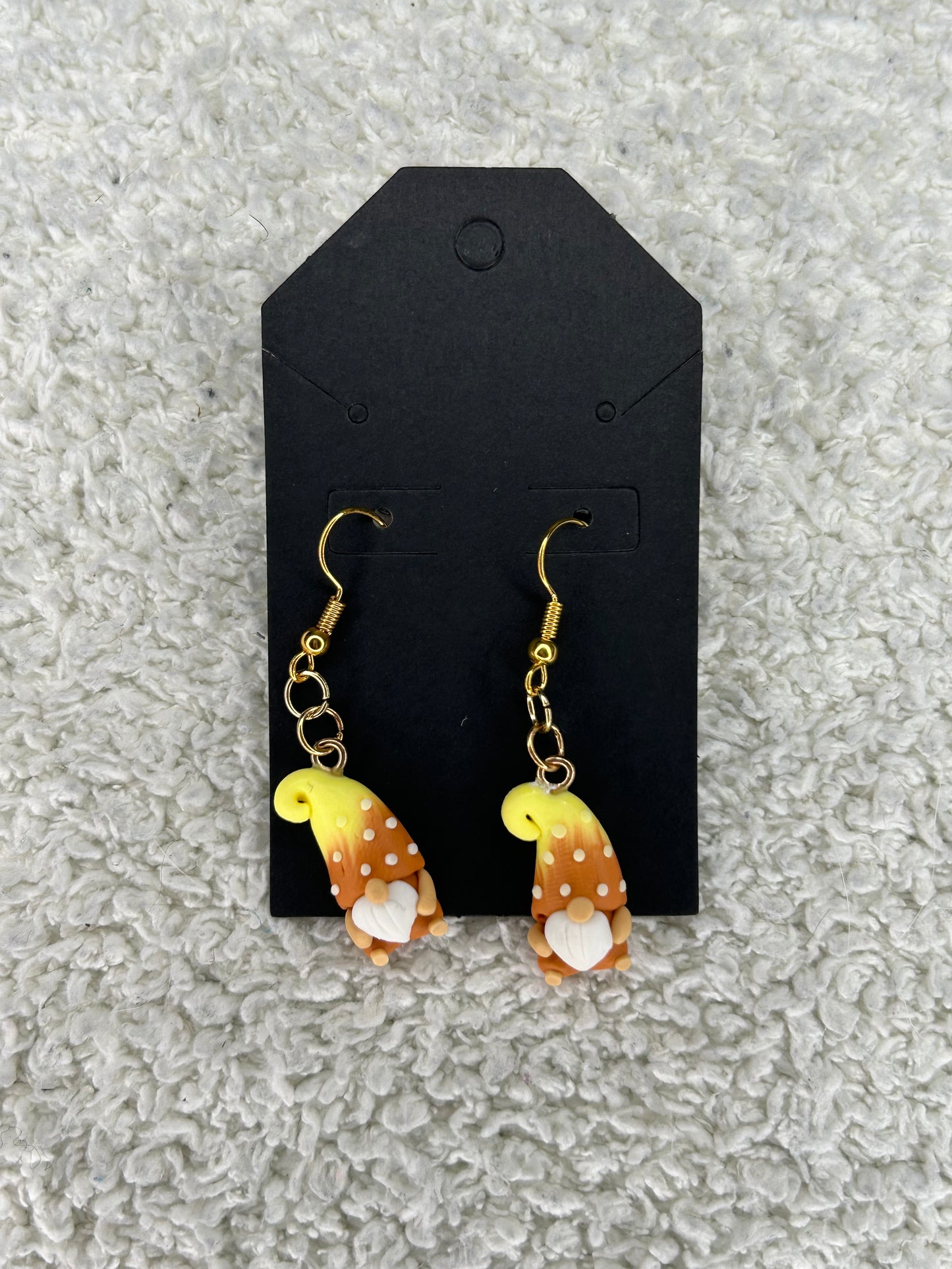 Orange Gnome Earrings