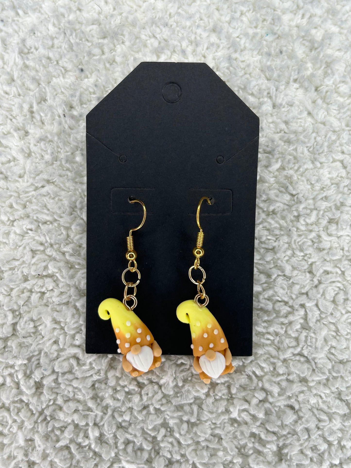 Yellow Gnome Earrings