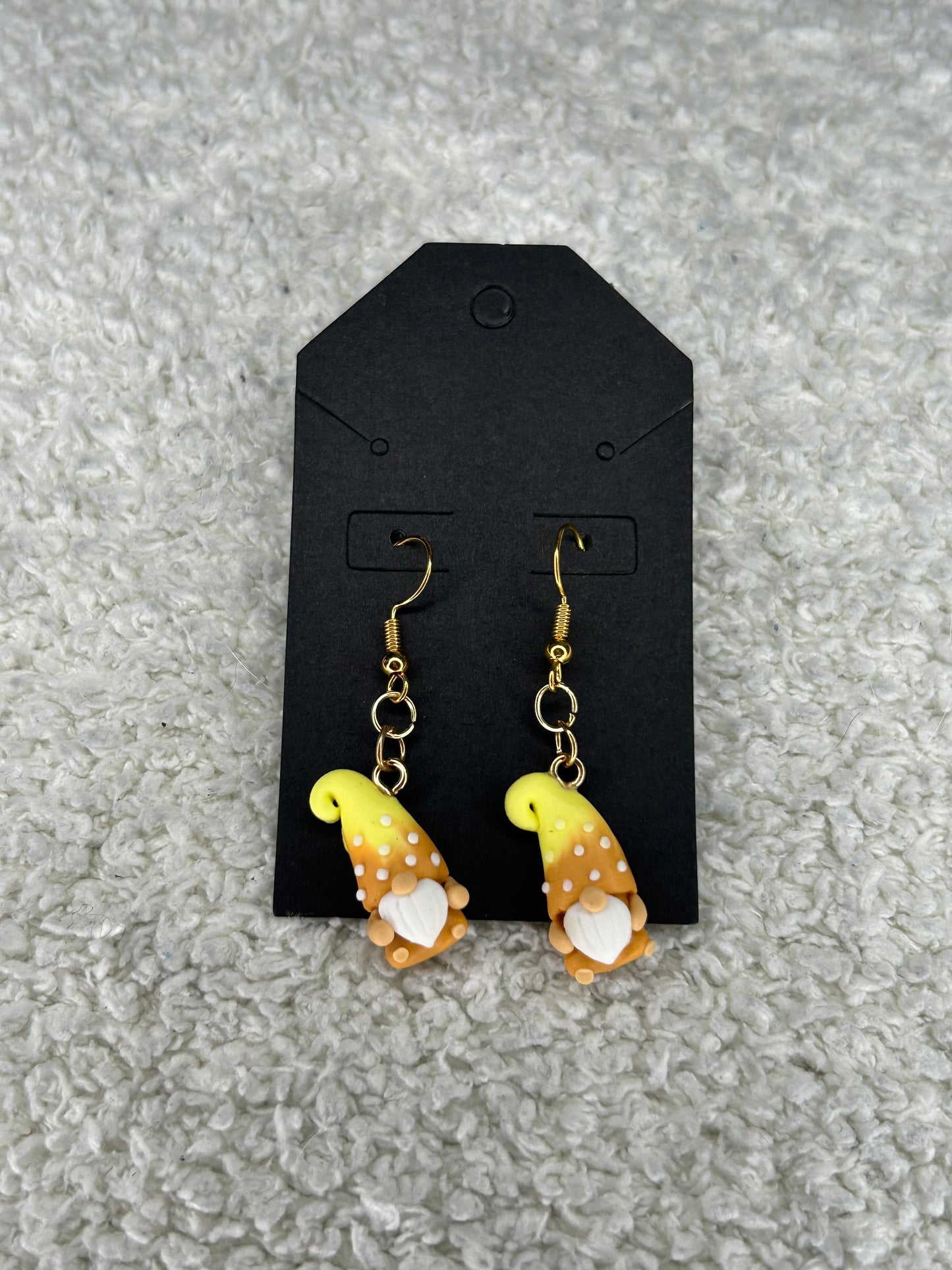 Yellow Gnome Earrings