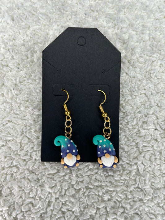 Blue Gnome Earrings