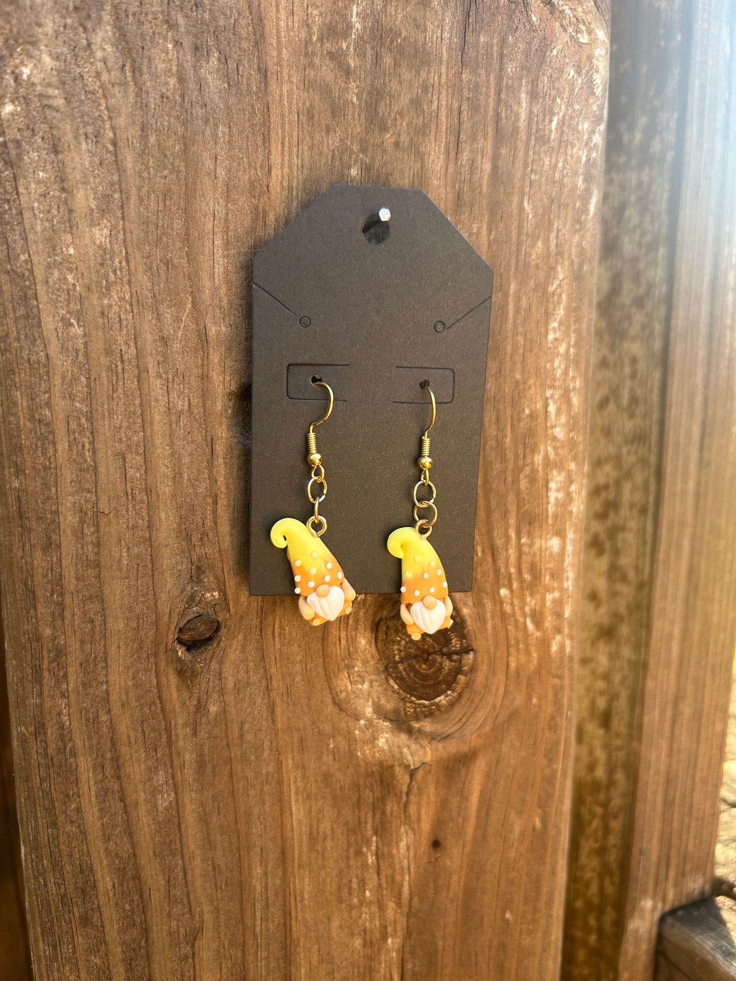 Yellow Gnome Earrings