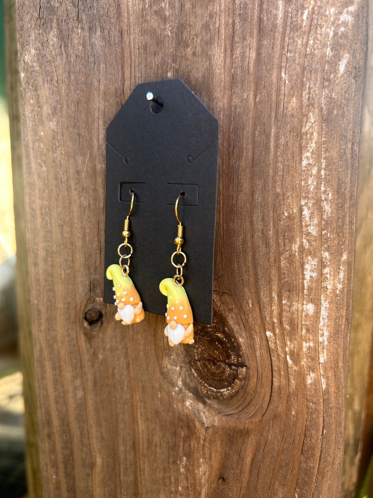 Yellow Gnome Earrings