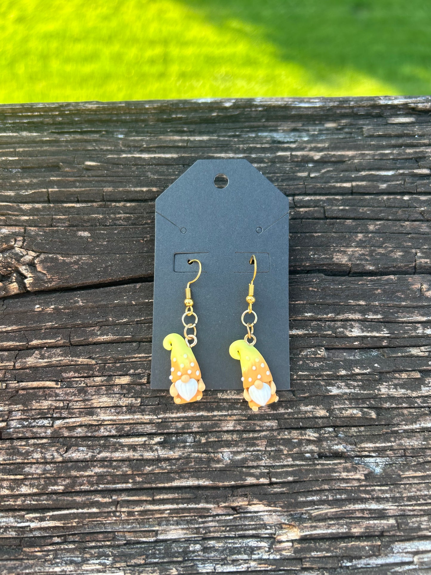 Yellow Gnome Earrings