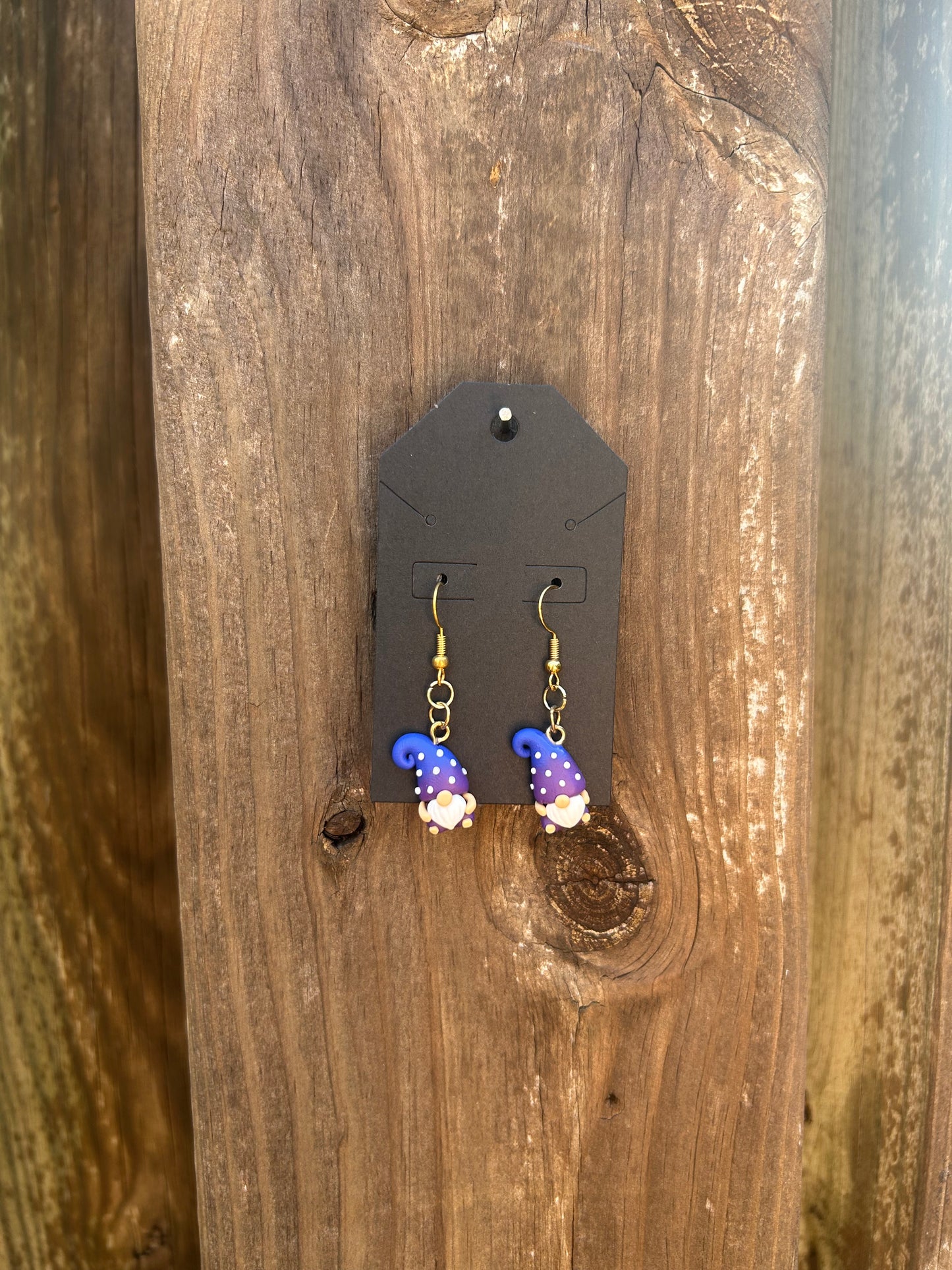 Purple Gnome Earrings