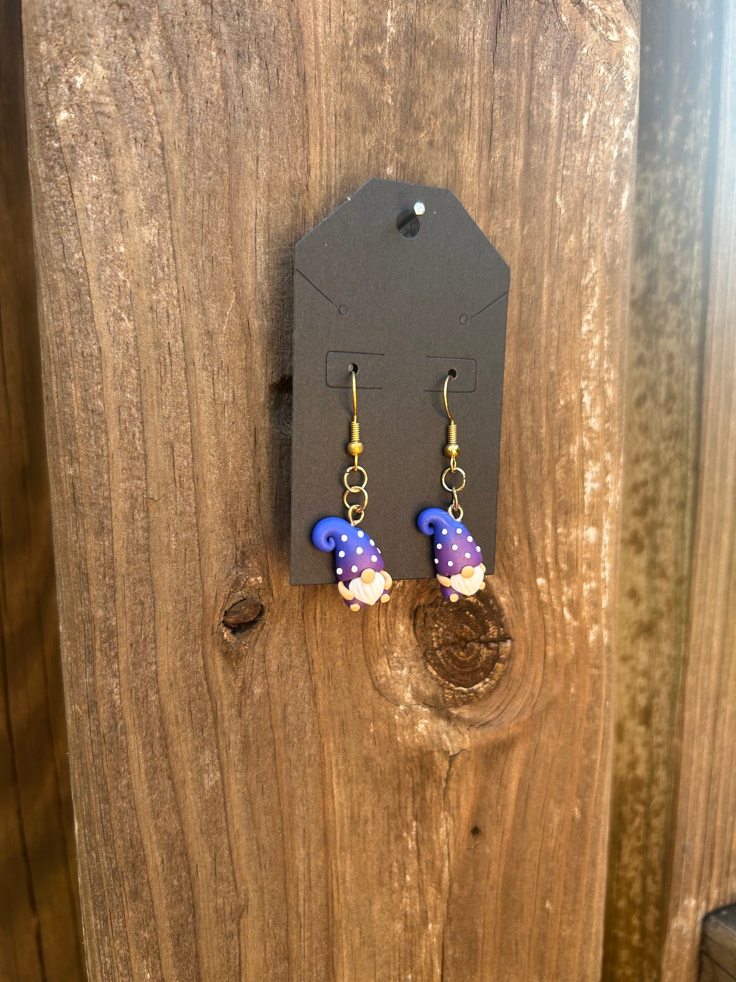 Purple Gnome Earrings