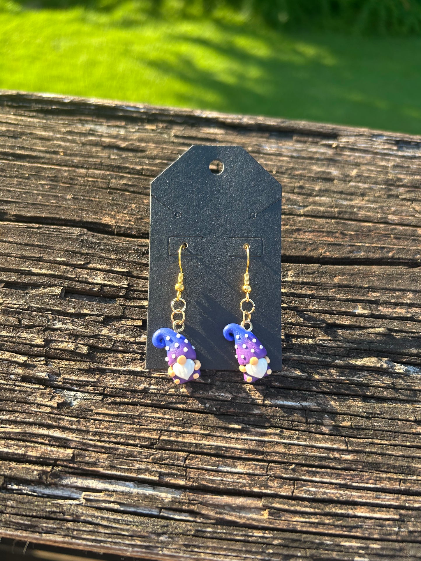 Purple Gnome Earrings