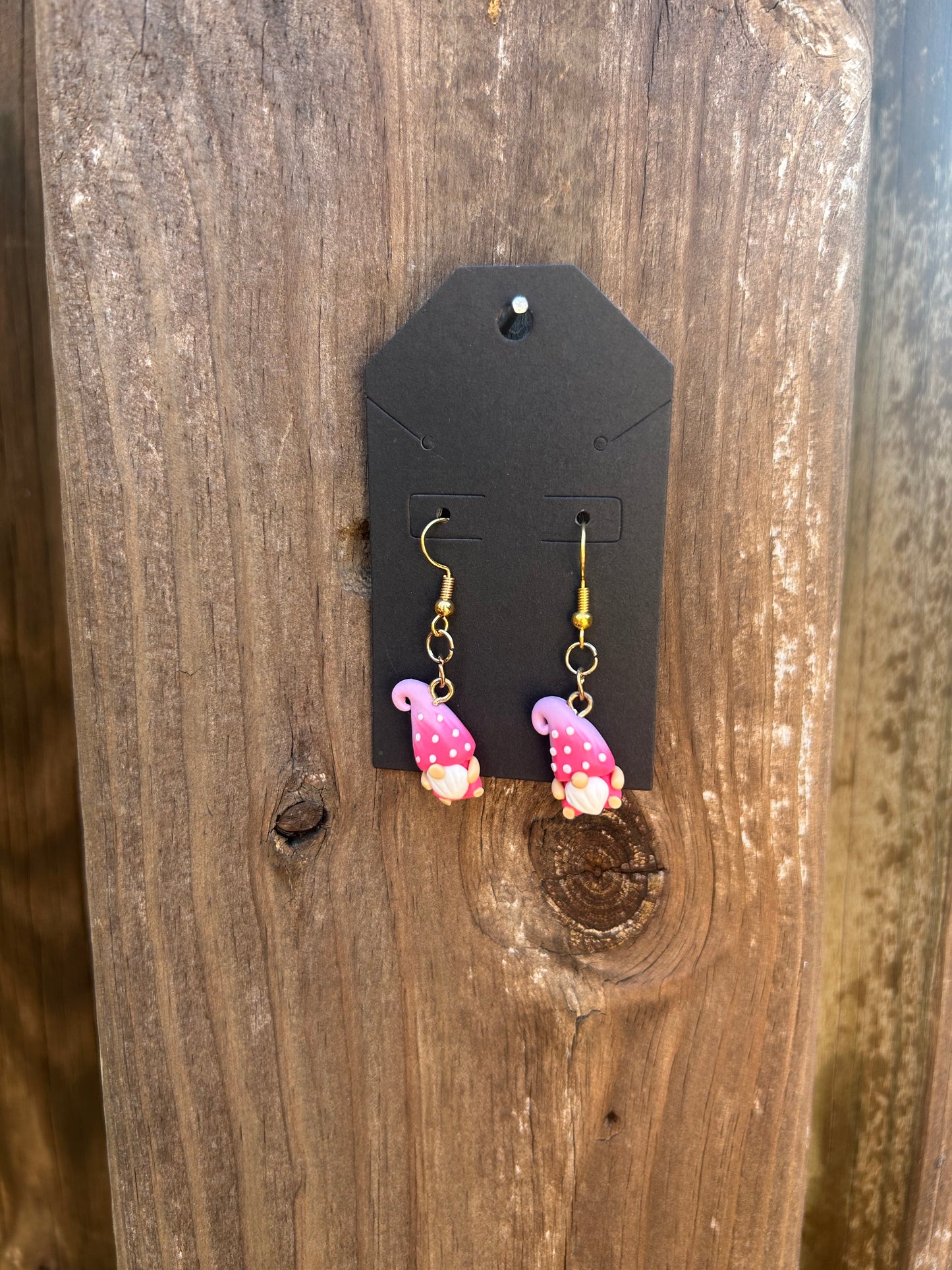 Pink Gnome Earrings