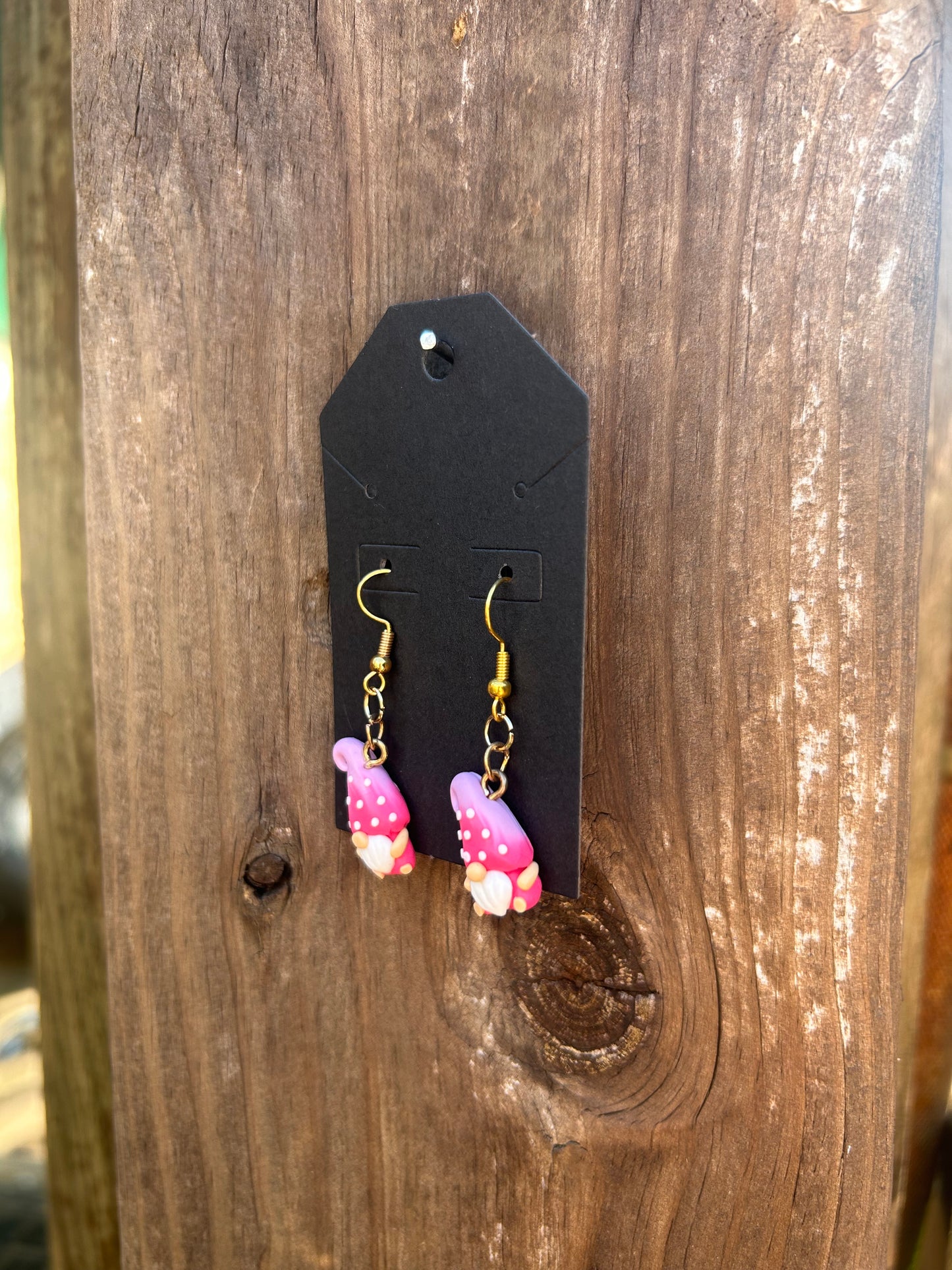 Pink Gnome Earrings