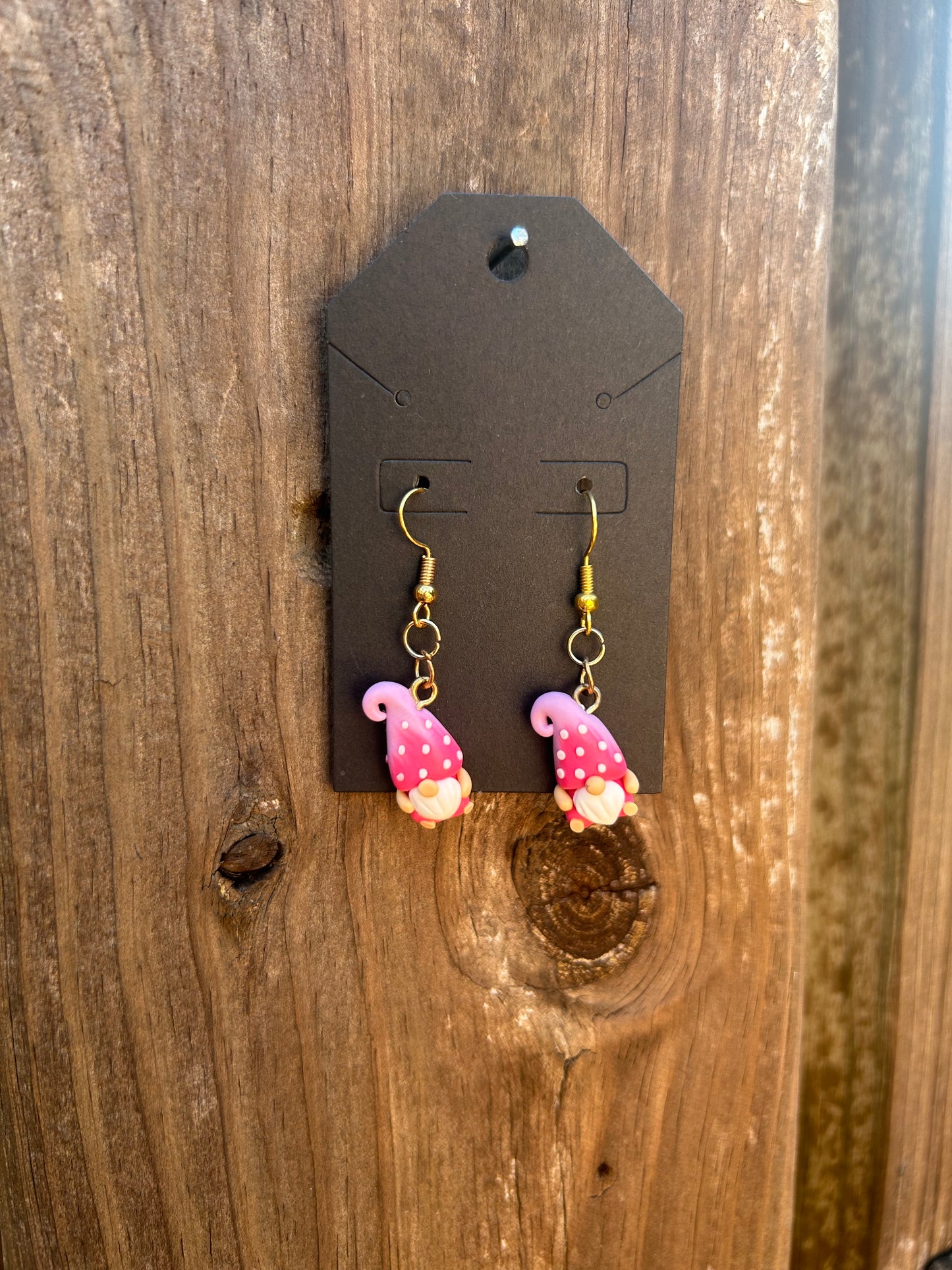 Pink Gnome Earrings