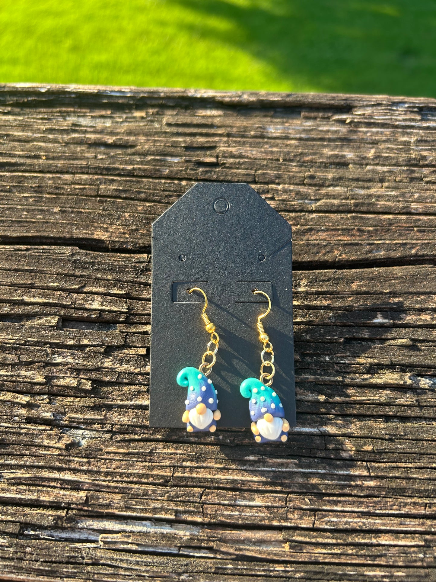 Blue Gnome Earrings