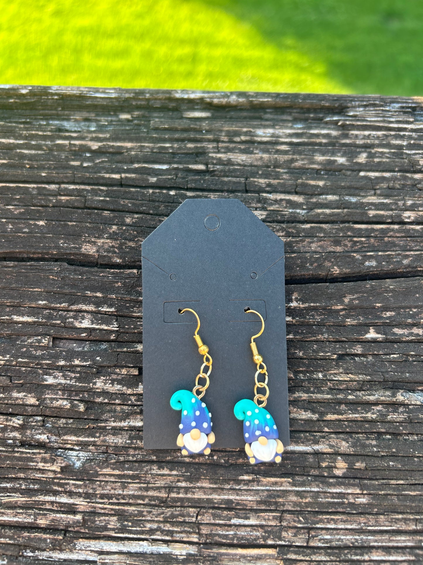 Blue Gnome Earrings