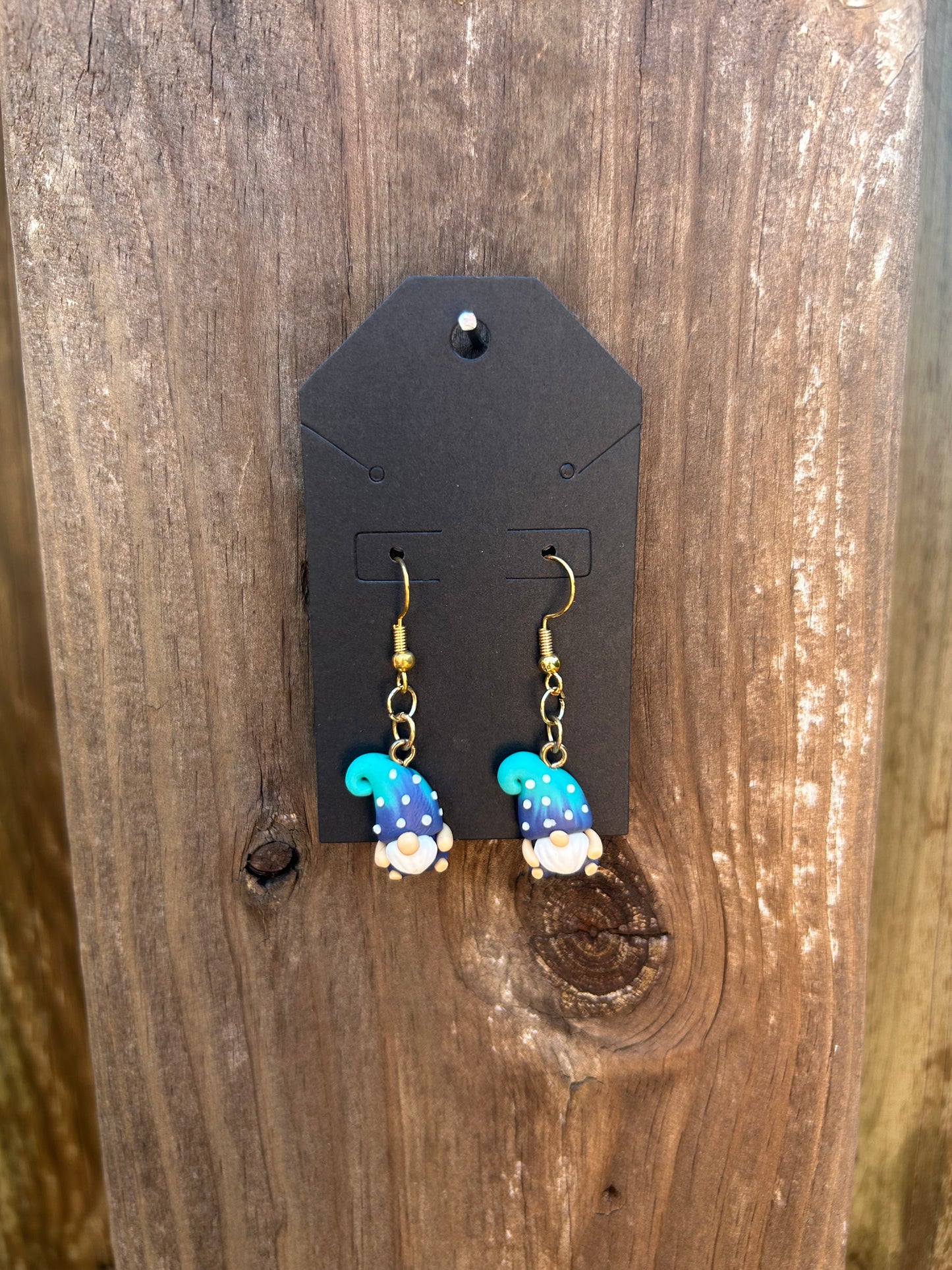 Blue Gnome Earrings