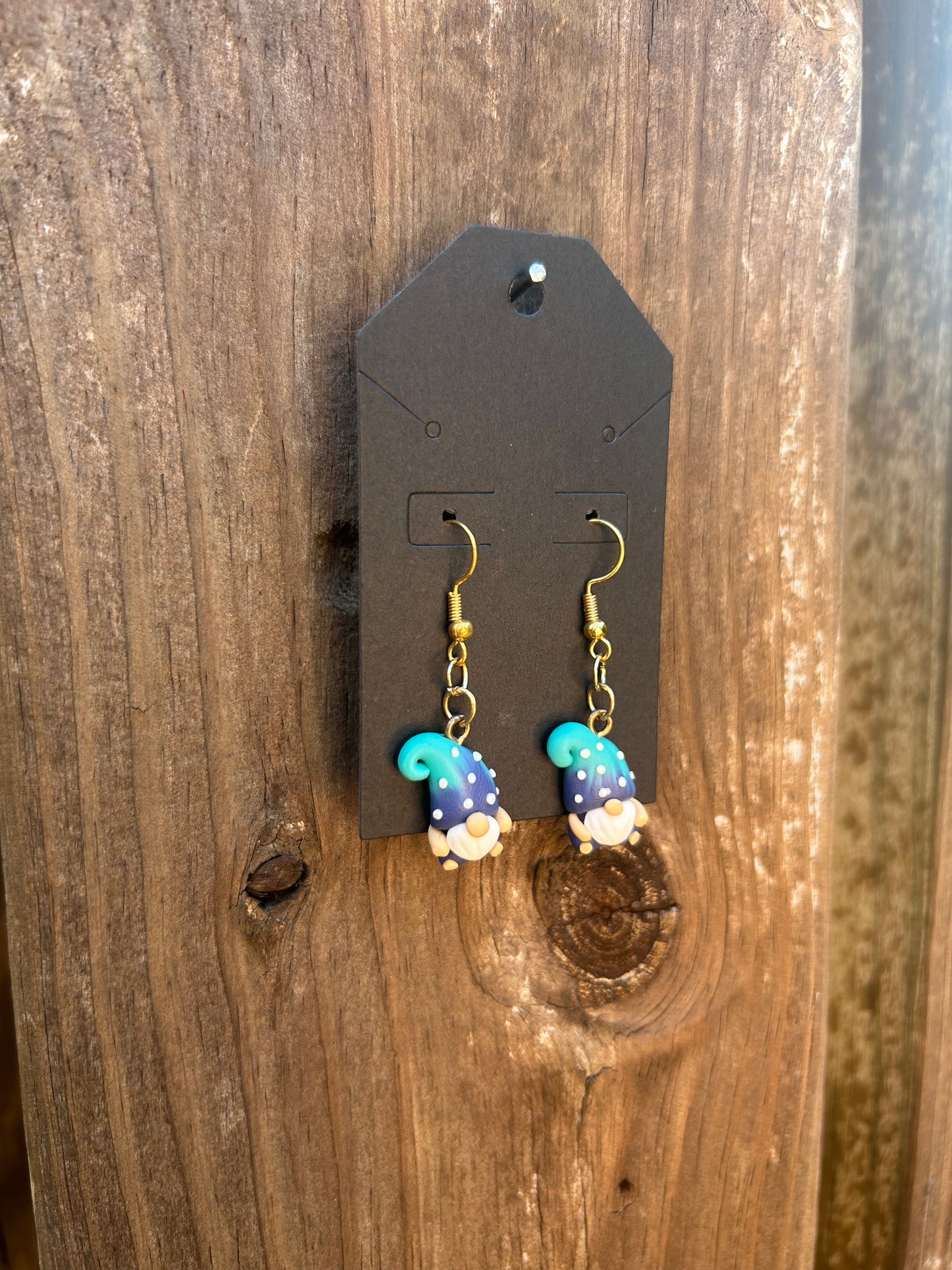 Blue Gnome Earrings