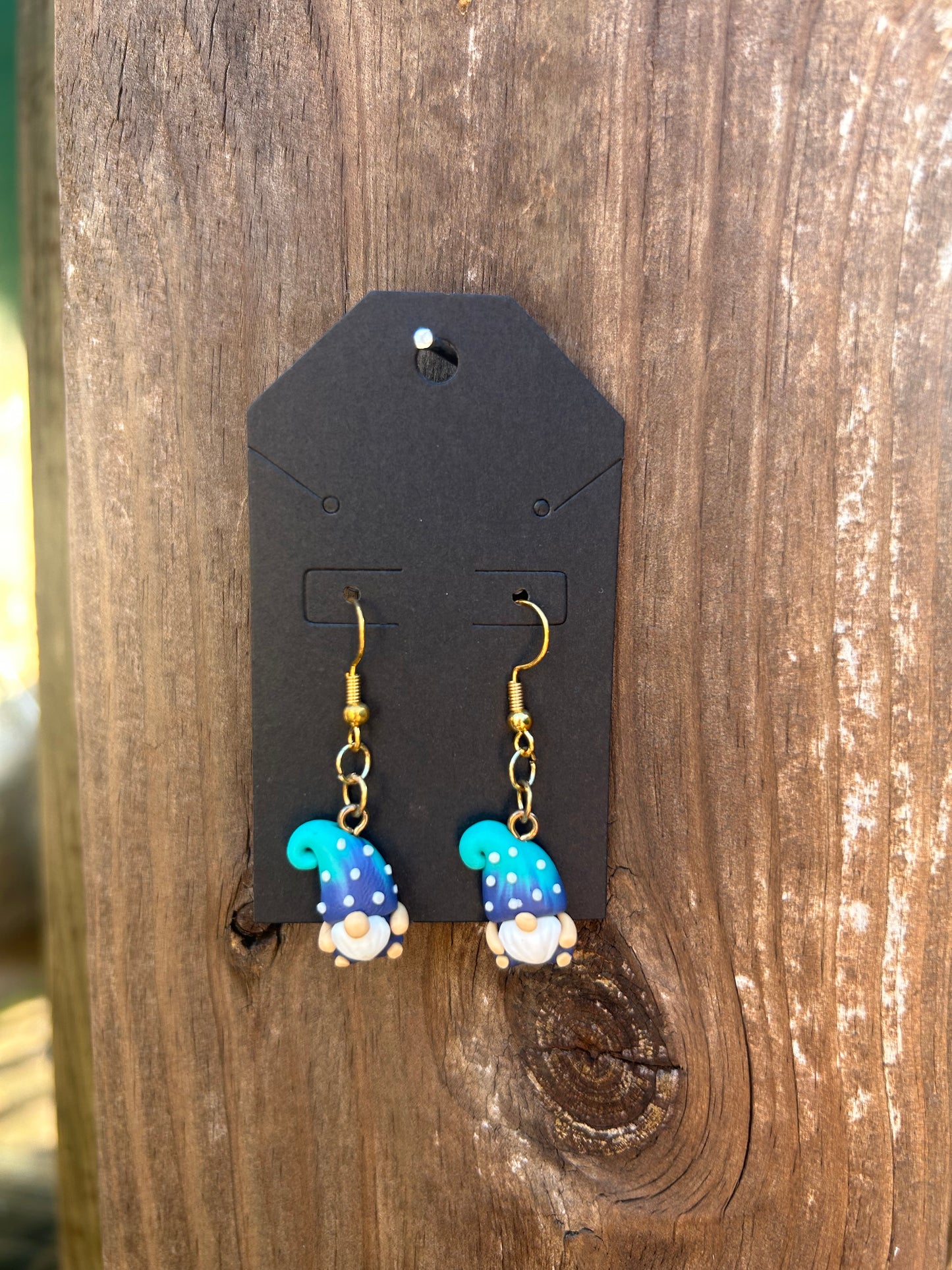 Blue Gnome Earrings