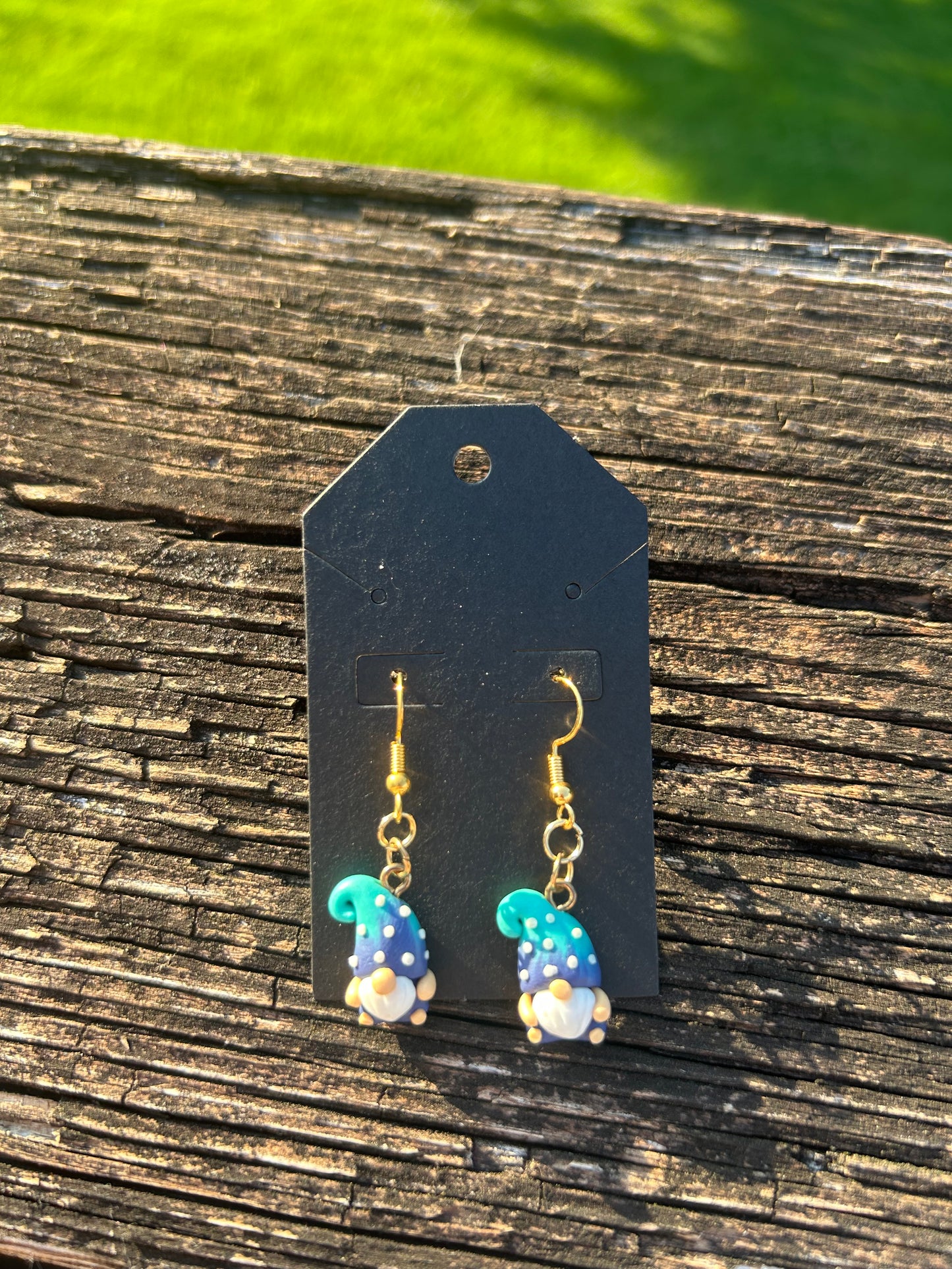 Blue Gnome Earrings
