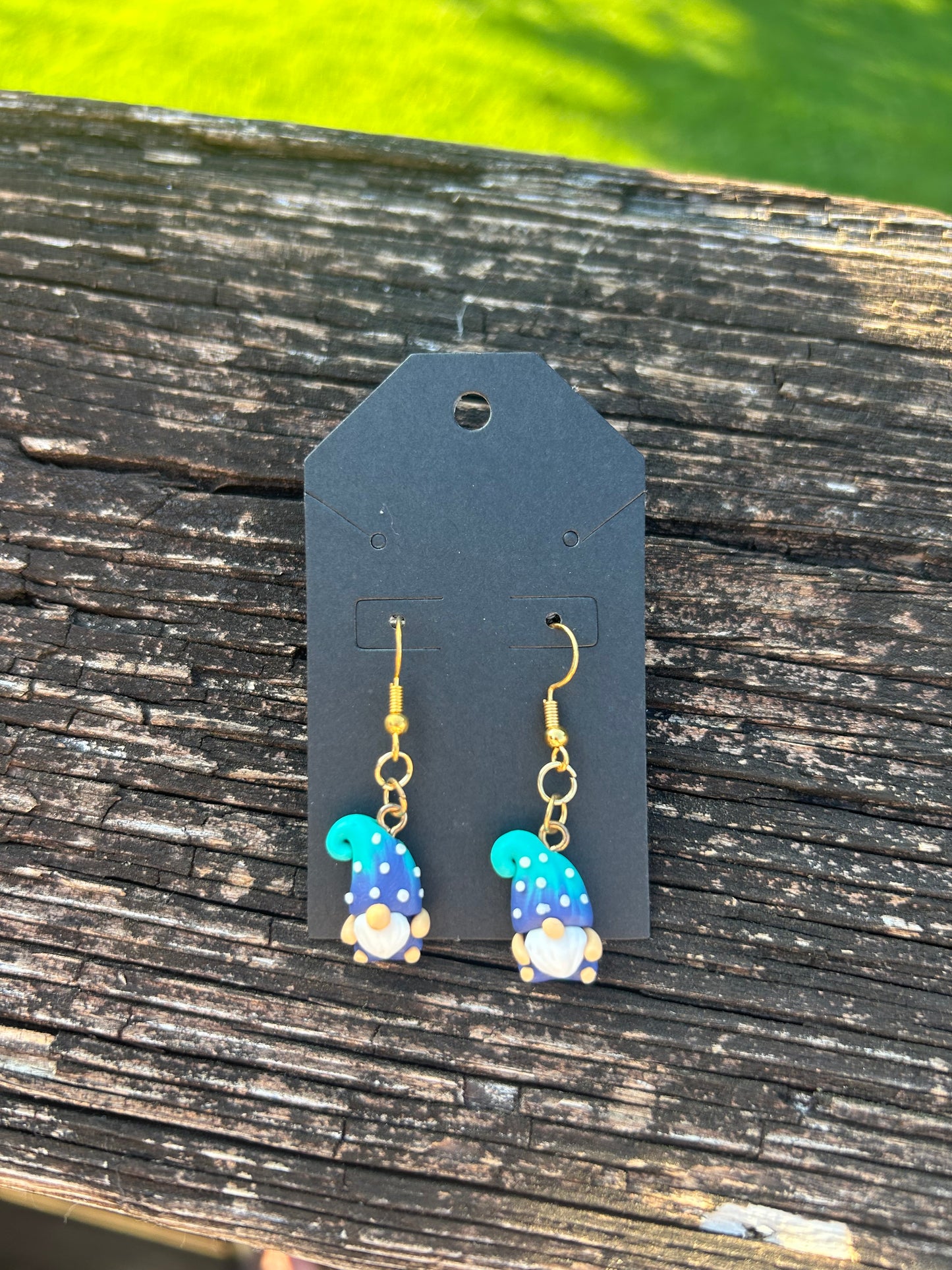 Blue Gnome Earrings