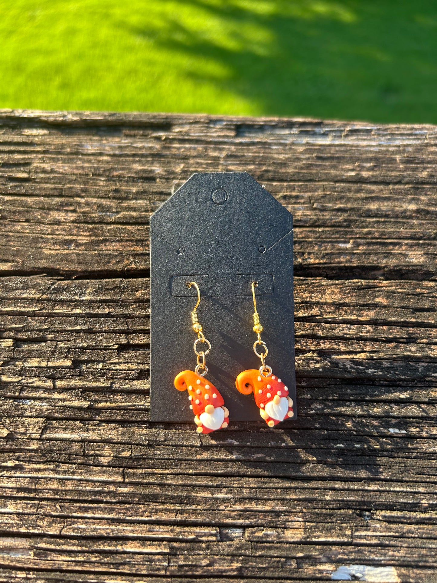 Red Gnome Earrings