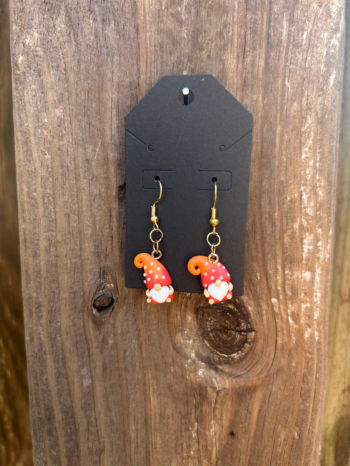 Red Gnome Earrings