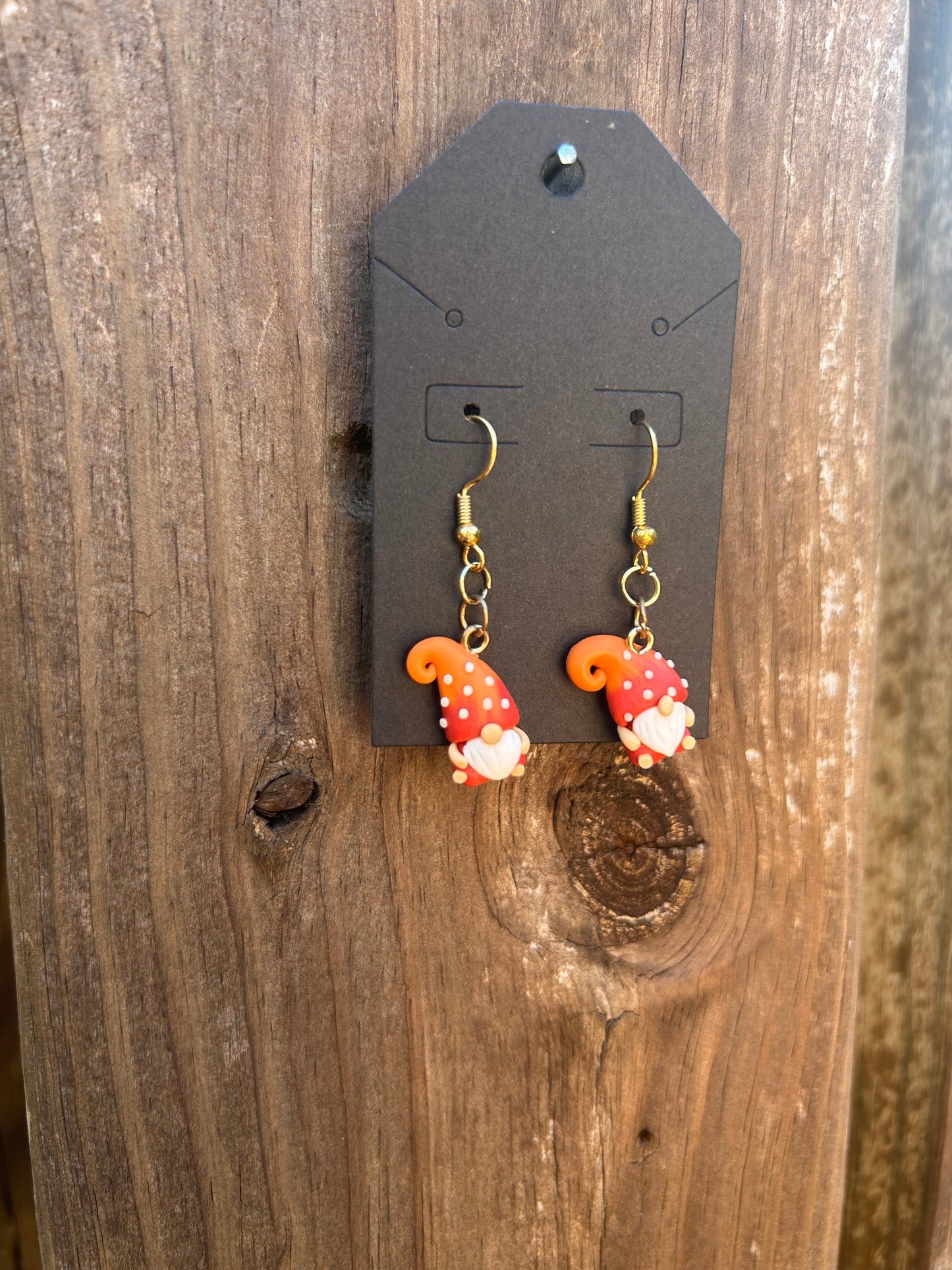 Red Gnome Earrings