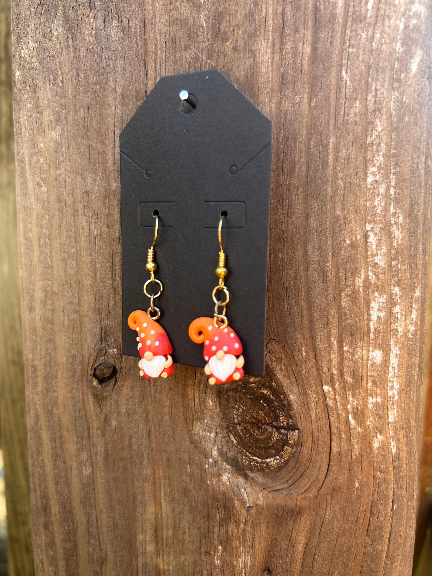 Red Gnome Earrings