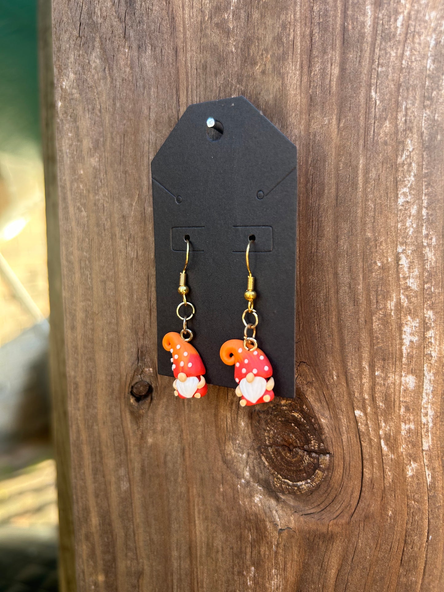 Red Gnome Earrings