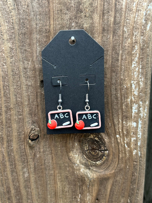 ABC Chalkboard Earrings