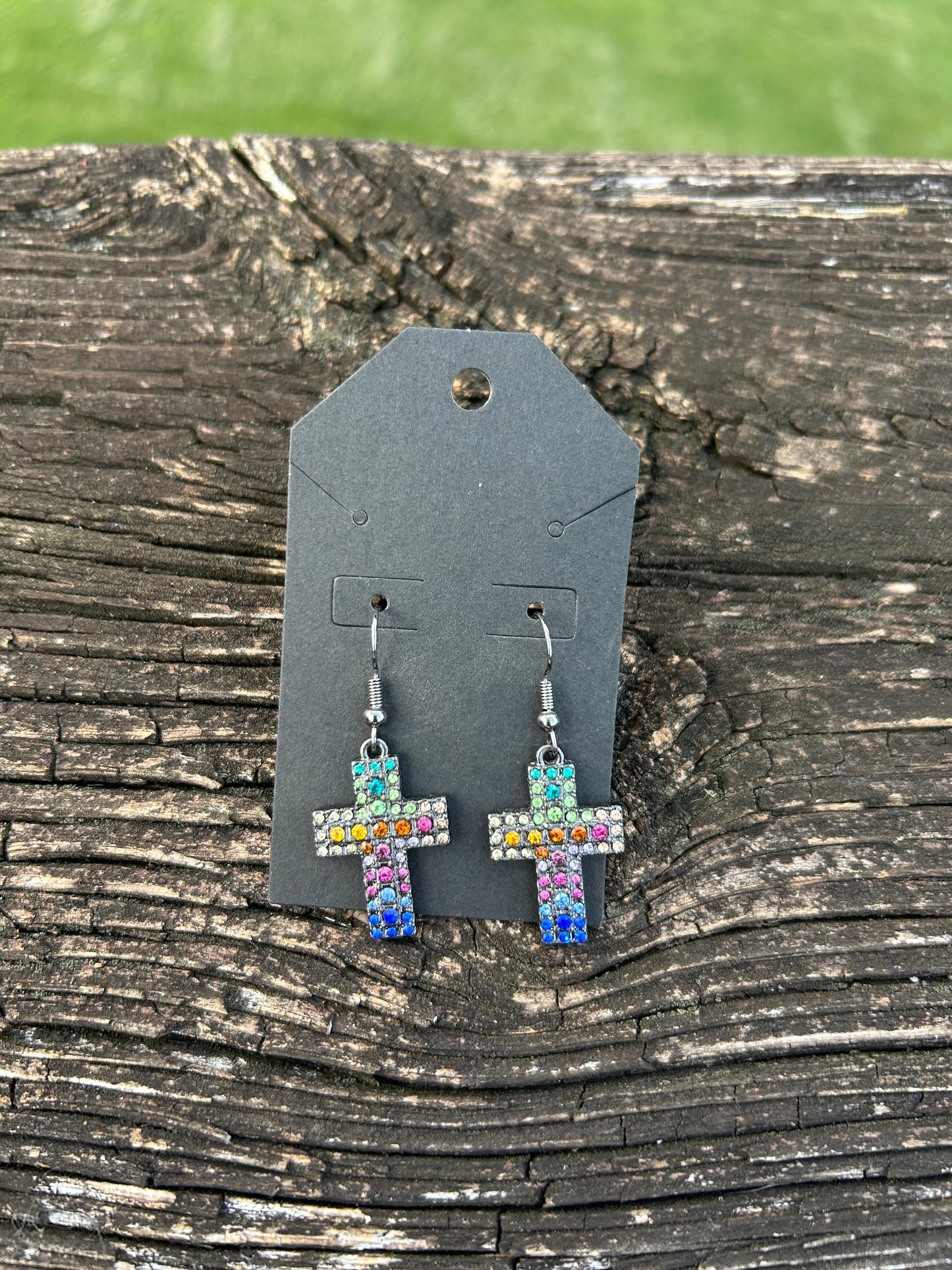 Colorful Cross Earrings