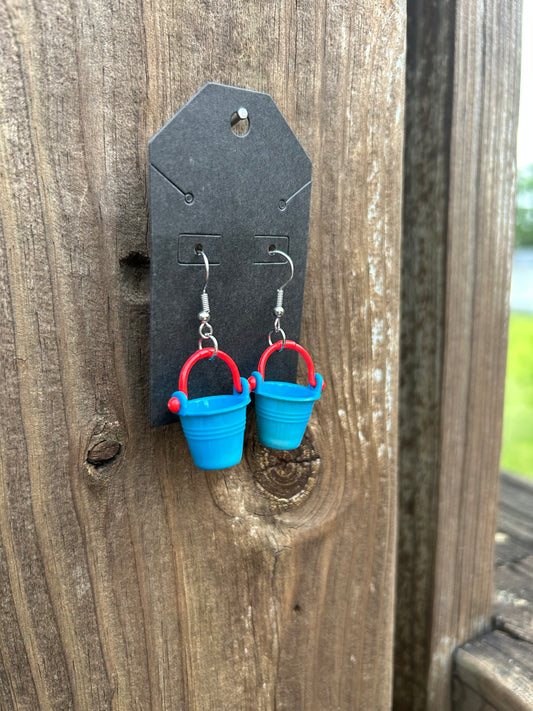 Blue Bucket Earrings