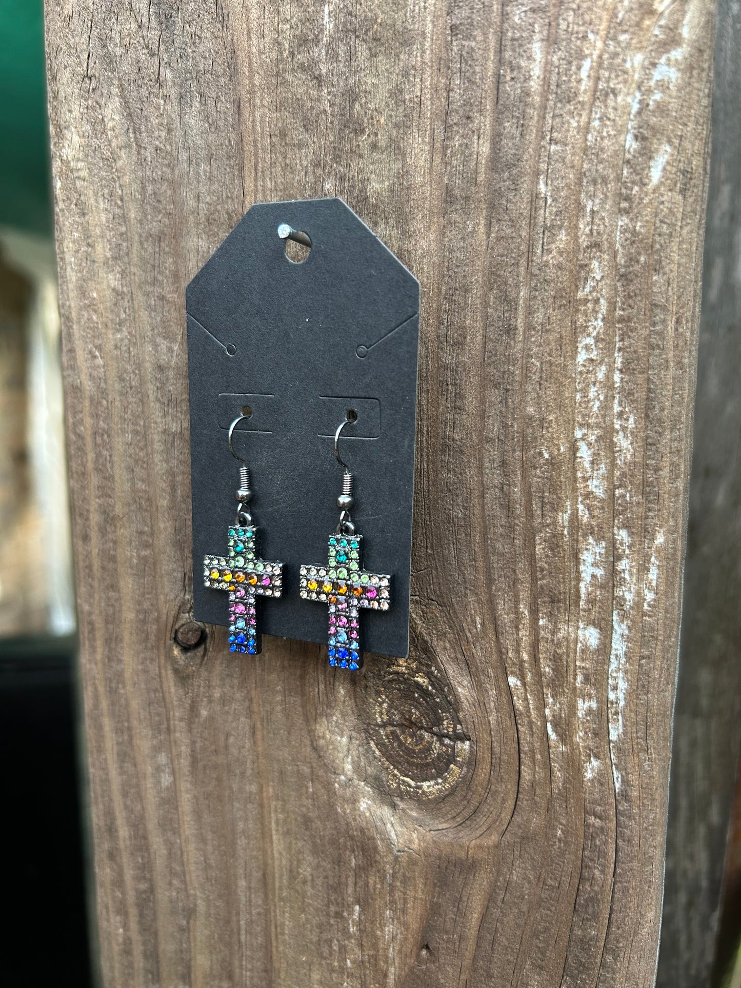 Colorful Cross Earrings
