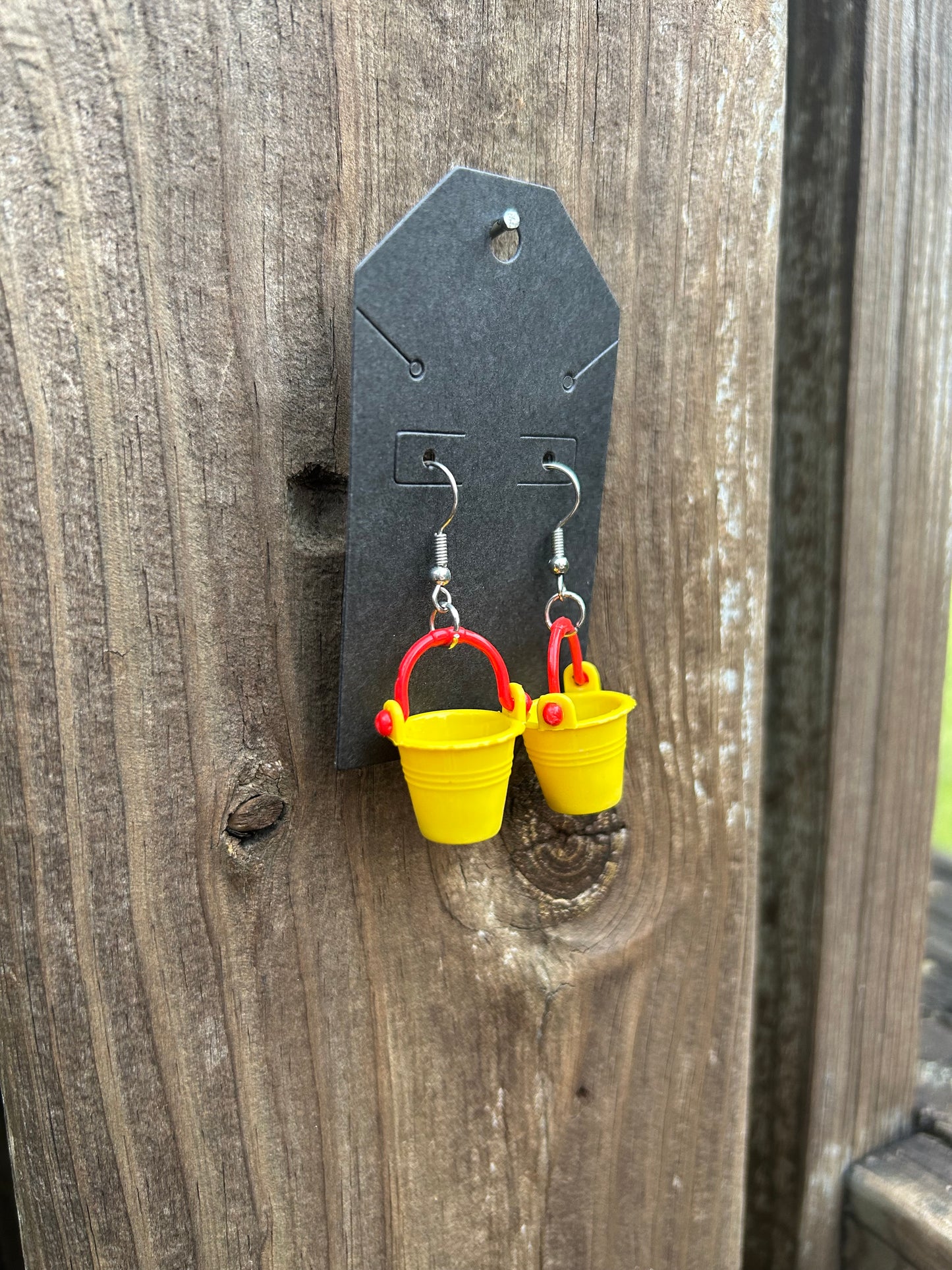 Yellow Bucket Earrings