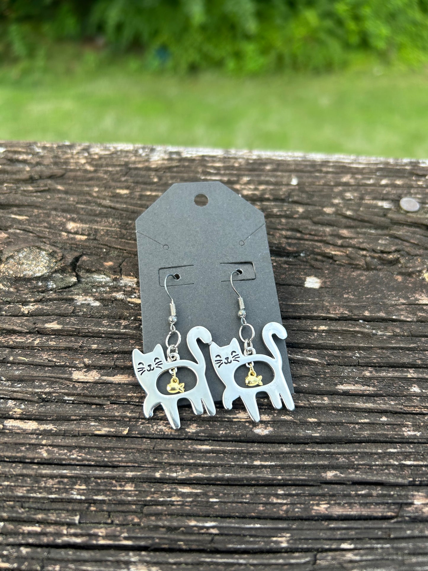 Cat & Fish Earrings