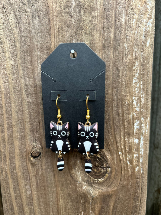 Black Cat Earrings