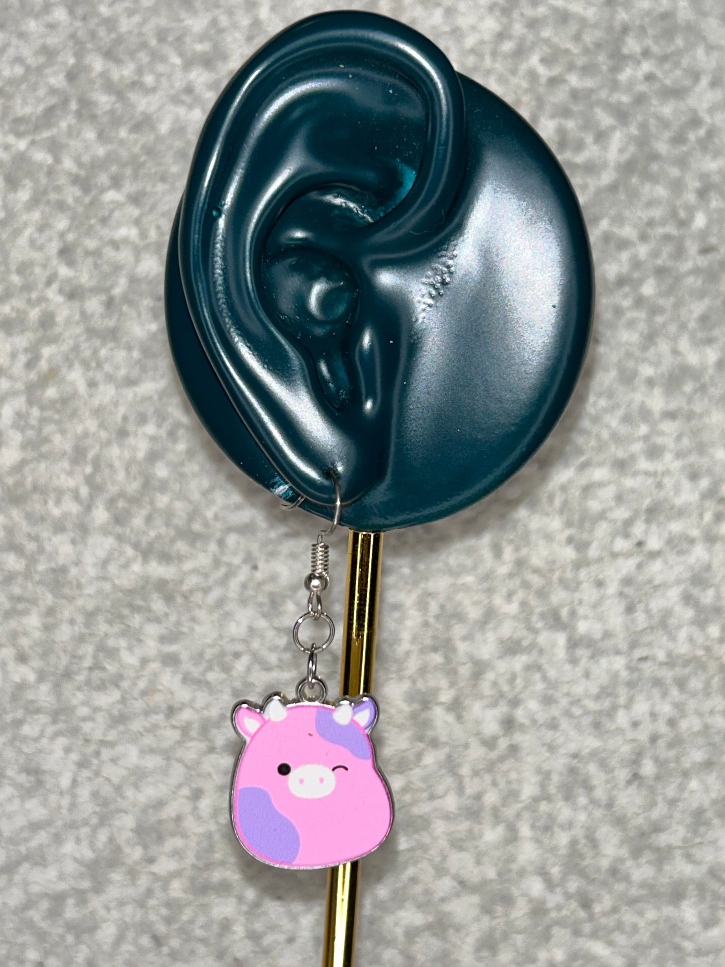 Squishmallow Pink Cow Earrings