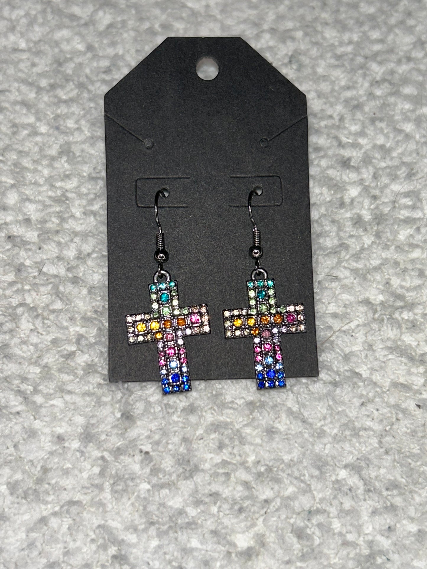Colorful Cross Earrings