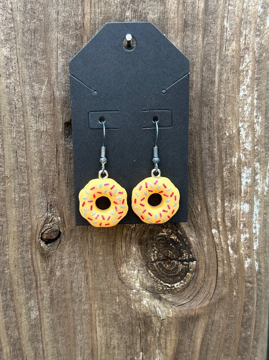 Donut Earrings (Yellow)