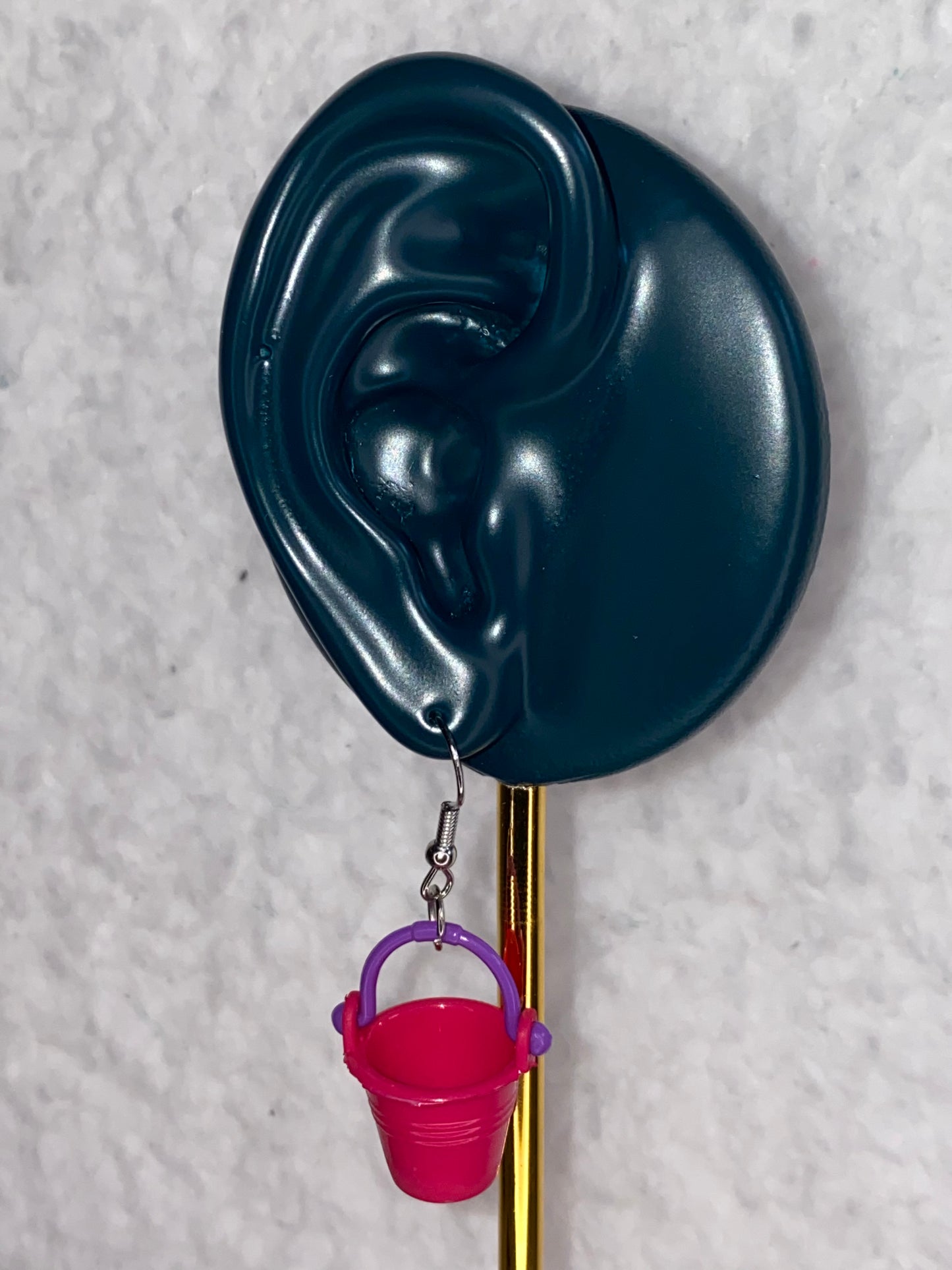 Pink Bucket Earrings
