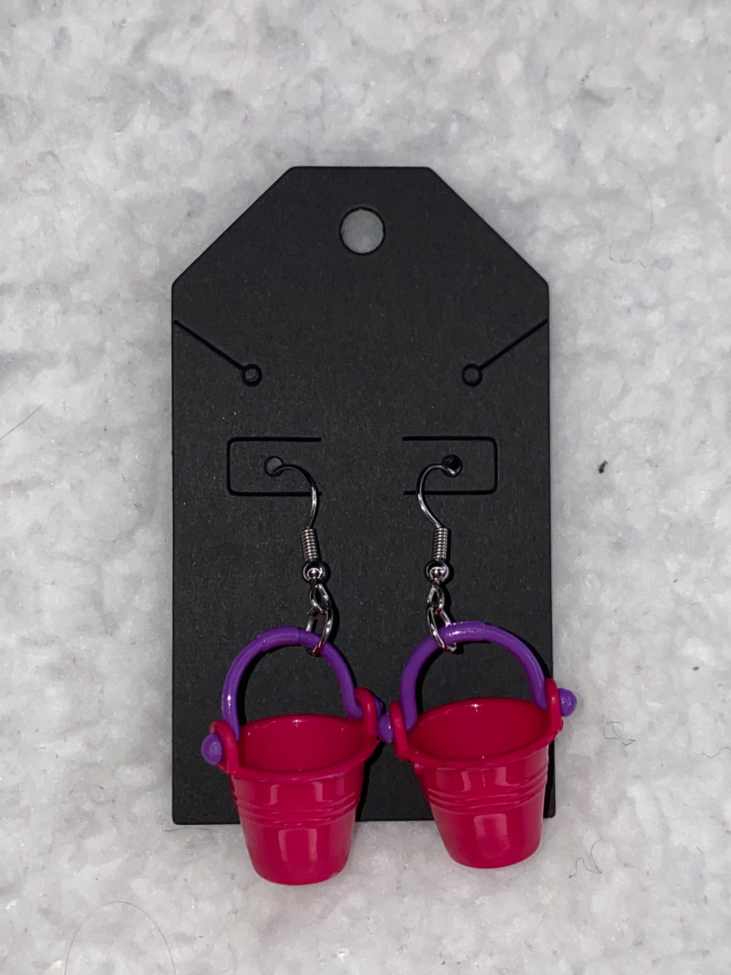 Pink Bucket Earrings
