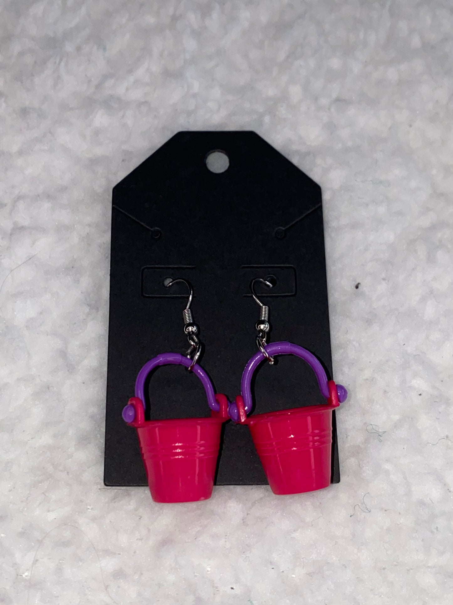 Pink Bucket Earrings