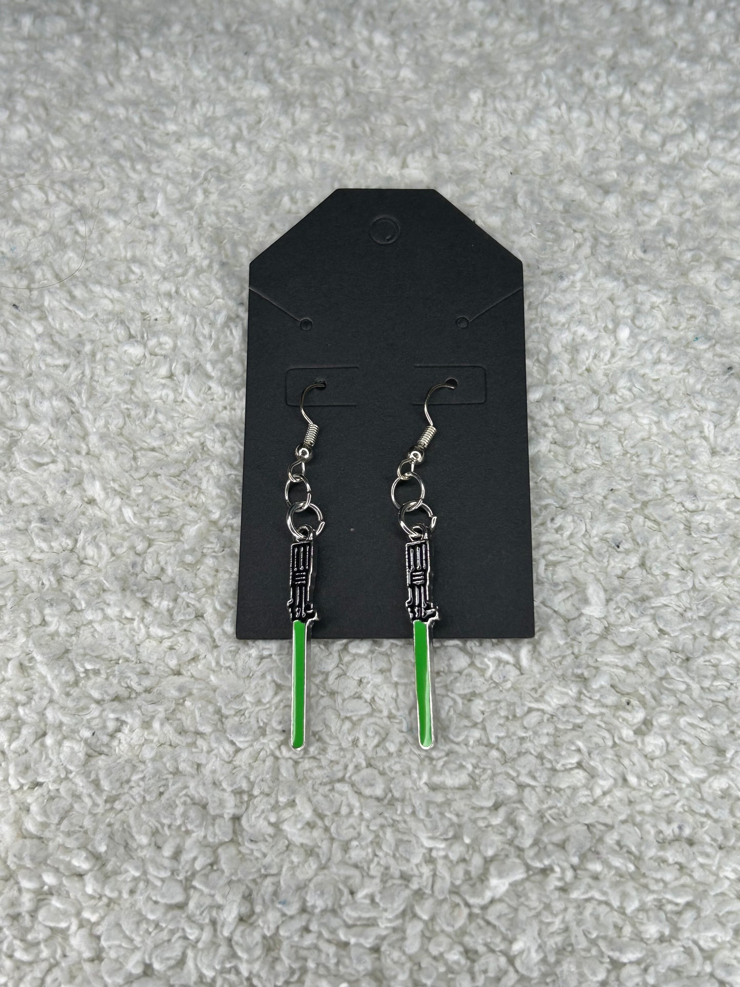 Green Lightsaber Earrings