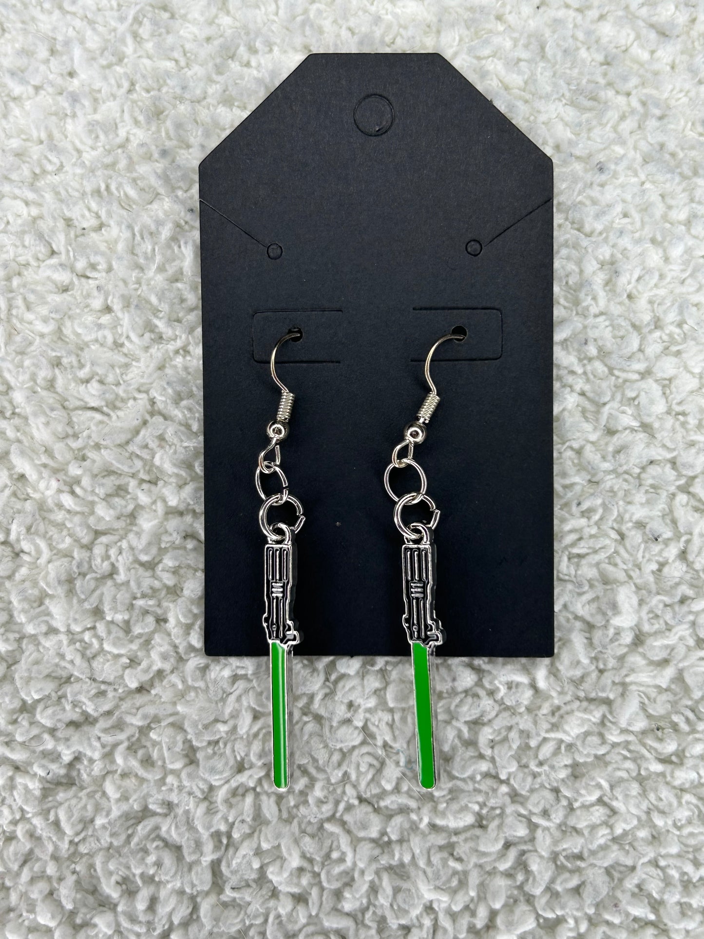 Green Lightsaber Earrings