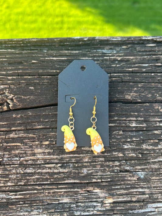 Yellow Gnome Earrings