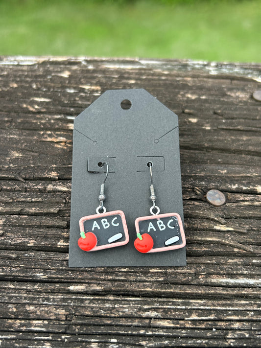 ABC Chalkboard Earrings