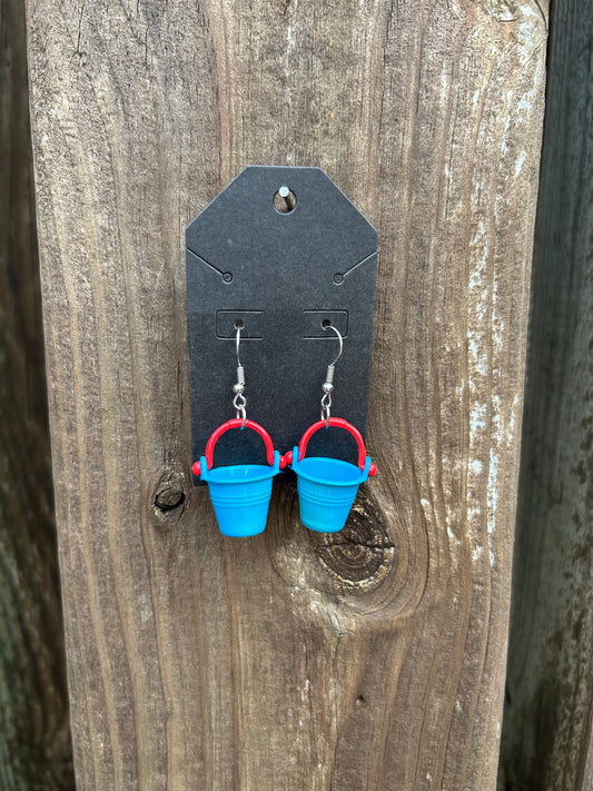 Blue Bucket Earrings