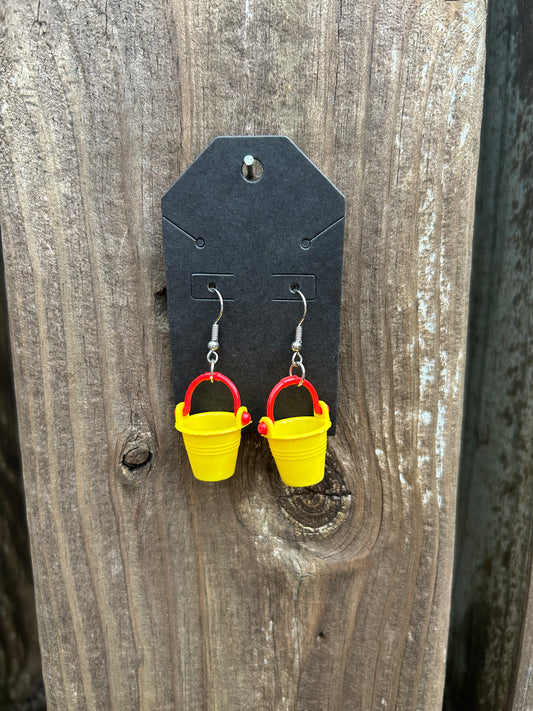 Yellow Bucket Earrings