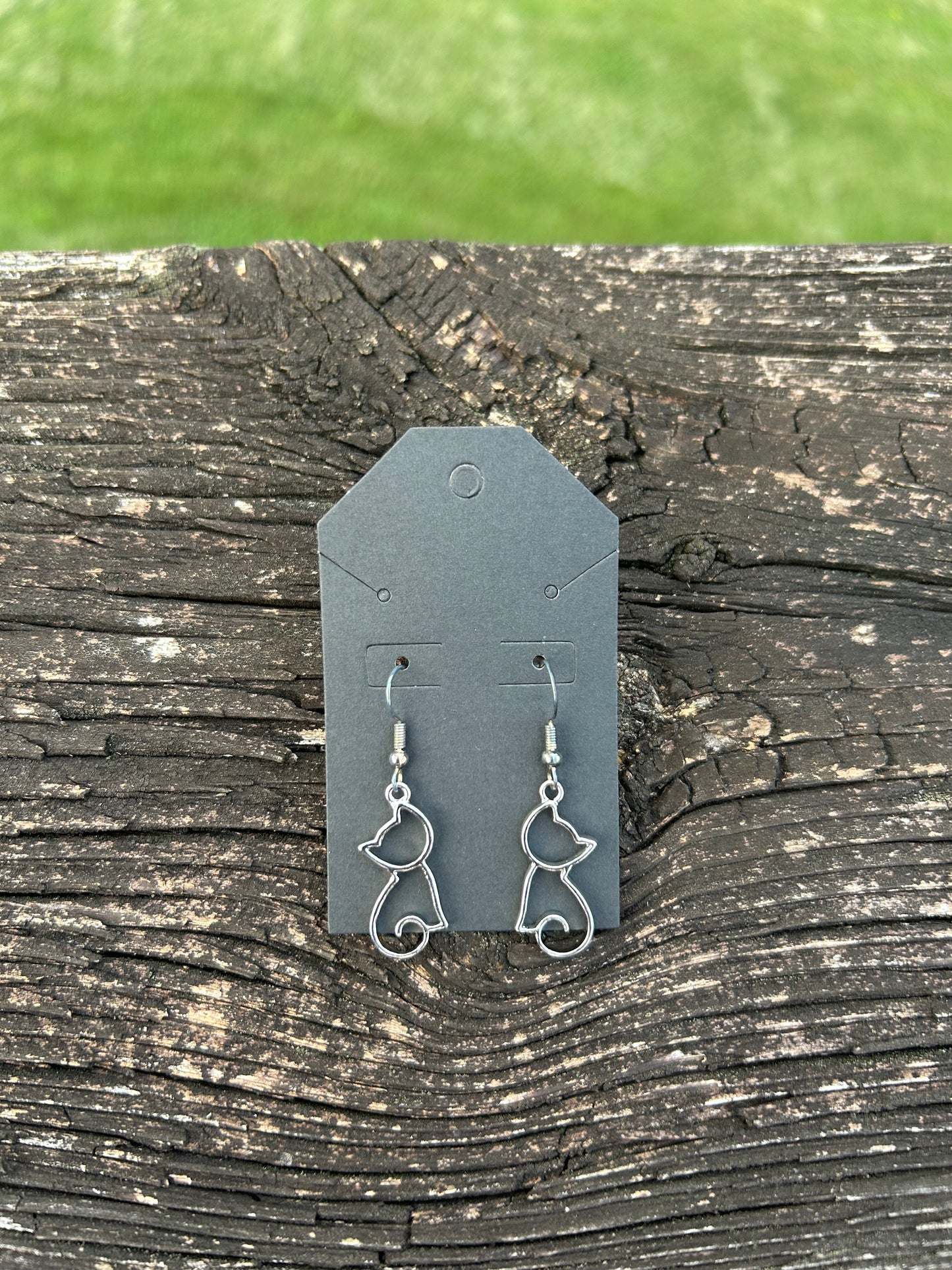 Silver Cat Earrings