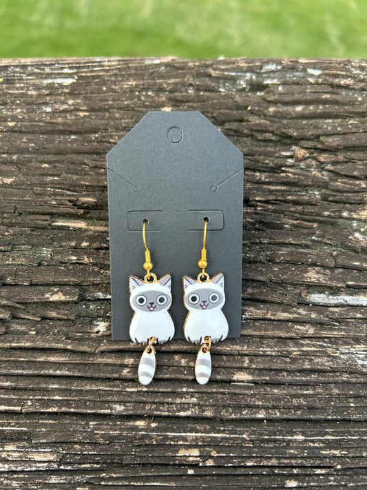 Siamese Cat Earrings