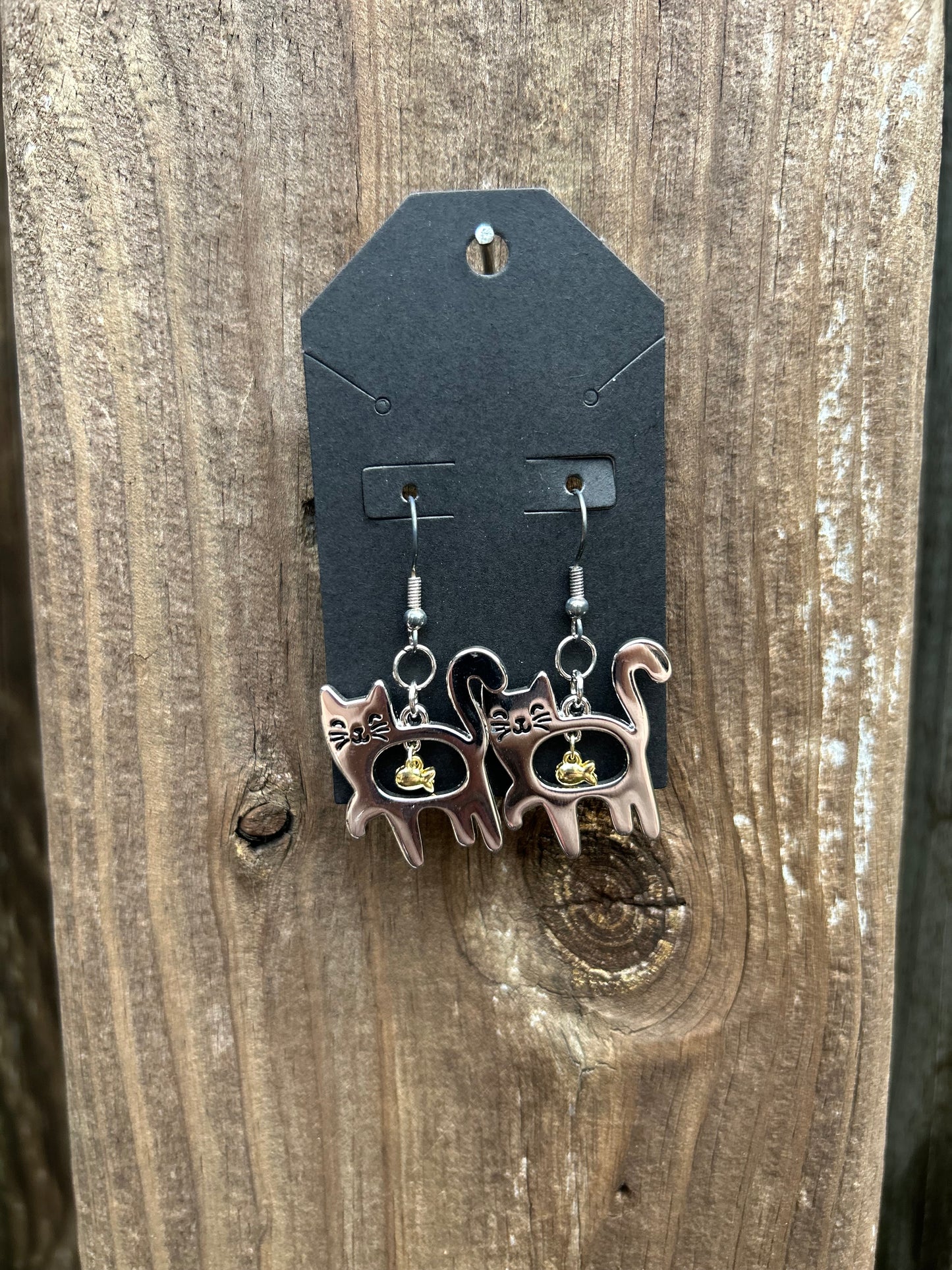 Cat & Fish Earrings