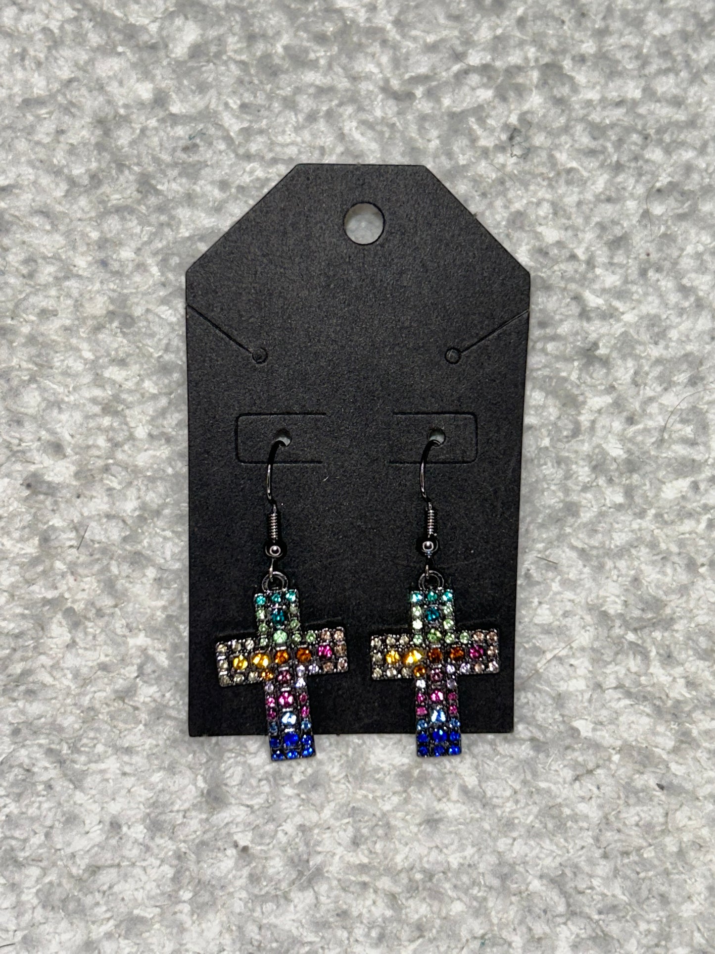 Colorful Cross Earrings