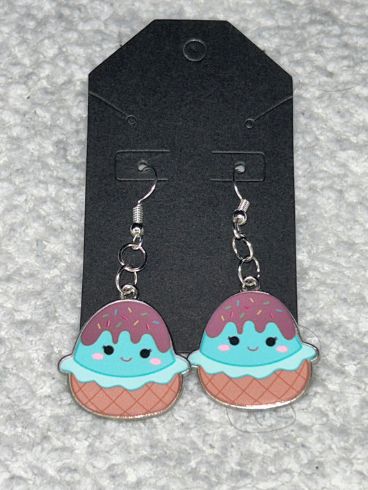 Squishmallow Ice Cream Earrings